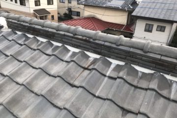 栃木県下都賀郡T様邸 屋根漆喰入れ直し・雨どい一部交換
